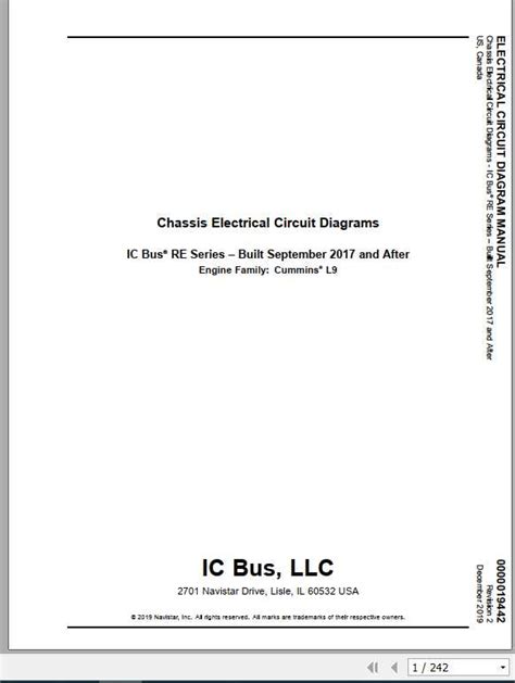 international ic bus  series chassis electrical circuit diagram auto repair manual forum