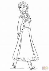 Anna Frozen Coloring Pages Princess Printable Drawing Color Movie Print Elsa Disney Supercoloring Face Template Pdf Sketch Colors Getdrawings Choose sketch template