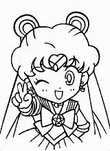Coloring Cute Pages Girls Clipart Kids Library Sailor Moon sketch template