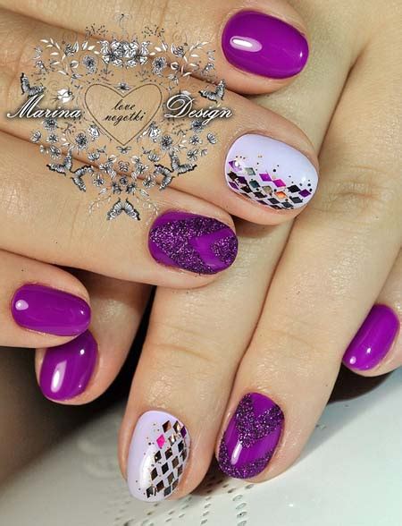 cute purple nail art designs ideas  latest designs odpot