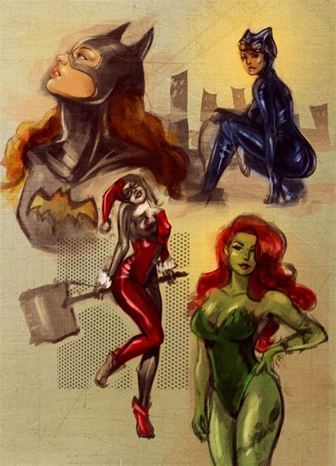 Batgirl Catwoman Harley Quinn And Poison Ivy ⊗ My