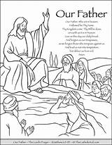 Coloring Prayer Pages Lord Catholic Father Kids Children Bible Sheets Kid Prayers Choose Board Lords Games Popular sketch template