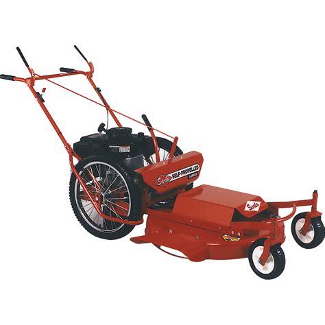 sarlo  propelled high wheel push lawn mower briggs stratton engine  deck model