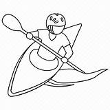 Rowing Paddling Canoe sketch template