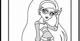 Ghoulia Yelps Monster Coloring High sketch template