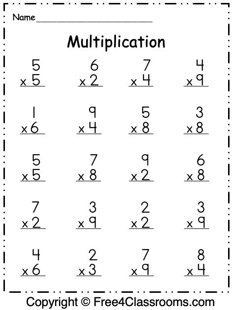 printable single digit multiplication worksheets vrogueco