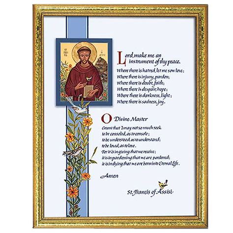prayer  st francis framed print