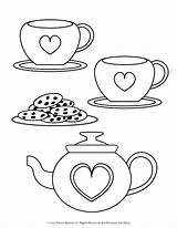 Tea Party Coloring Pages Boston Getcolorings sketch template