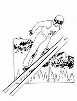 Ski Kleurplaten Skieen Esqui Skifahren Kleurplaat Deporte Springen Saltos Skiing Infantil Educación Física Esquí Alpin Educacion Colorea Colorier sketch template