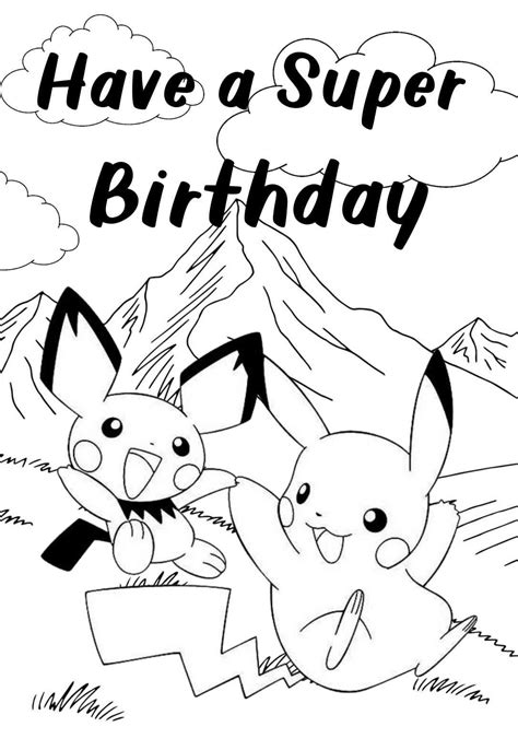 birthday pokemon coloring page pokemon coloring pages pokemon joyeux