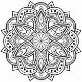 Mandala Coloring Flower Pages Mandalas Rocks Color Printables Adults Lotus sketch template