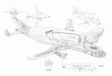 Airbus Beluga Cutaway A330 sketch template