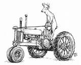 Deere Tractor Printable Coloringhome sketch template