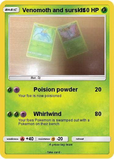pokemon venomoth  surskit poision powder  pokemon card