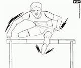 Jump Coloring Hurdle Athlete Gif sketch template