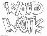 Coloring Pages Work Daily Five Word Color Getcolorings sketch template