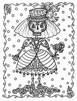 Pages Skull Sugar Lady Template sketch template