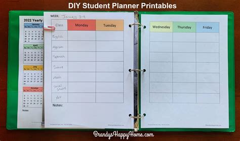 student planner printables