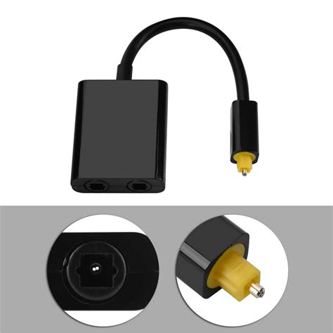ylshrf dual port toslink digital optical audio splitter adapter audio