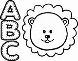 Coloring Lion Animal Abc Pages Wecoloringpage Clipartmag sketch template
