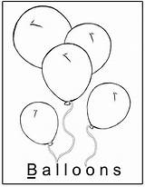 Letter Balloon Preschool Coloring Sheet Activities sketch template