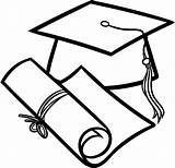 Diploma Hat Graduate Grad Refers Colorluna Clipartmag sketch template