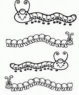 Caterpillar Coloring Pages Kids Popular Cute sketch template