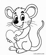 Mouse Coloring Pages Cute Cartoon Mice Kids Animal Printable Template Cool2bkids Comic Sheets Outline Computer Drawings sketch template