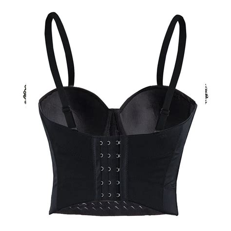 Fashion Sexy Black Beading Pearl Bra Party Women Strapless Half Cup