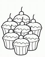 Coloring Pages Cupcake Printable Popular sketch template
