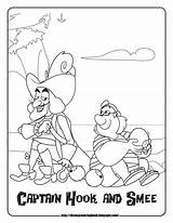 Jake Pirates Coloring Neverland Pages Hook Disney Sheets Captain Smee Land Never sketch template