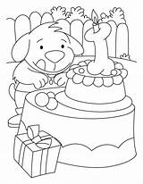 Coloring Birthday Pages Puppy Happy Grandpa First 1st Cake Coloringhome Color Library Clipart Popular Baby Comments sketch template