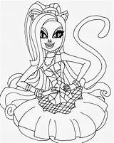 Monster High Coloring Pages Noir Catty Printable Colouring Nile Clawdeen Wolf Para Colorear Drawing Color Print Book Imageslist Dolls Valentine sketch template