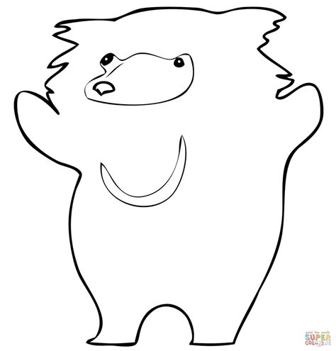 side face grizzly bear coloring pages
