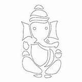 Ganesha Coloring Pages Ganesh Rangoli Lord Sitar Playing Cute Little sketch template