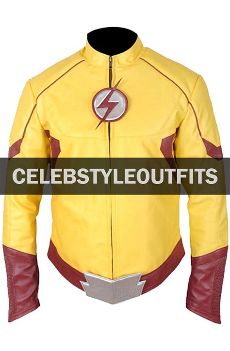 kid flash  flash  wally west leather costume jacket