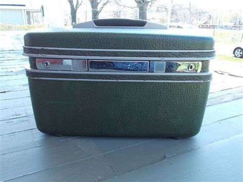 samsonite train case green sherbrooke suitcase travel trunk ancient