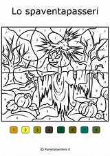 Colora Numeri Pianetabambini Ai Difficile Difficili Animali Enigmistica Spaventapasseri Sul Animati Bellissimo Pagine Tanti Livello sketch template