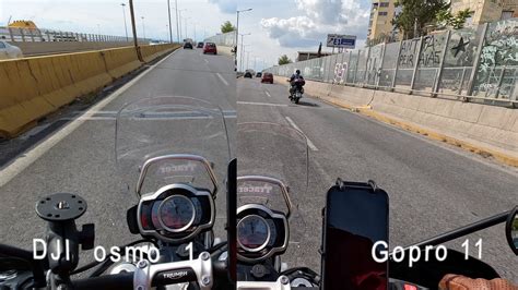 nea gopro  action cam  dji osmo action  test  motorcycle gr youtube