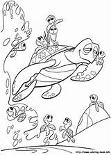 Nemo Finding Squirt Coloring Pages Getcolorings sketch template