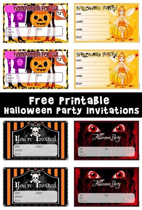 printable halloween party invitations  kids teens woo jr