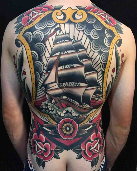 Full Back Nautical Tattoo Ship Best Tattoo Ideas Gallery