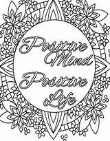 Coloring Pages Quotes Inspirational Quote Colouring Color Printable Print Adult Motivational Adults Laugh Inspiring Positive Sheets Funny Live Fungi Fun sketch template
