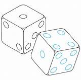 Dice Draw Drawing Step Die sketch template