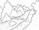 Mewarnai Pemandangan Sungai Marimewarnai Paud sketch template