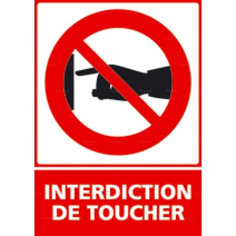 panneau vertical interdiction de toucher  mepro