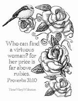 Coloring Bible Adult Proverbs Pages Printable Sheets 31 Study Christian Scripture Religious Wife Virtuous Verses Verse Color Woman Scriptures Warp sketch template