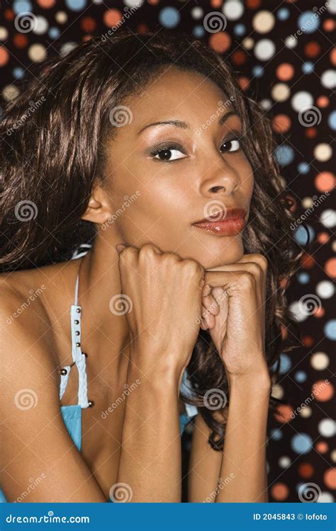 adult female portrait stock image image  woman african