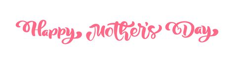 happy mother s day pink vector calligraphy text download free