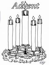 Advent Candles sketch template